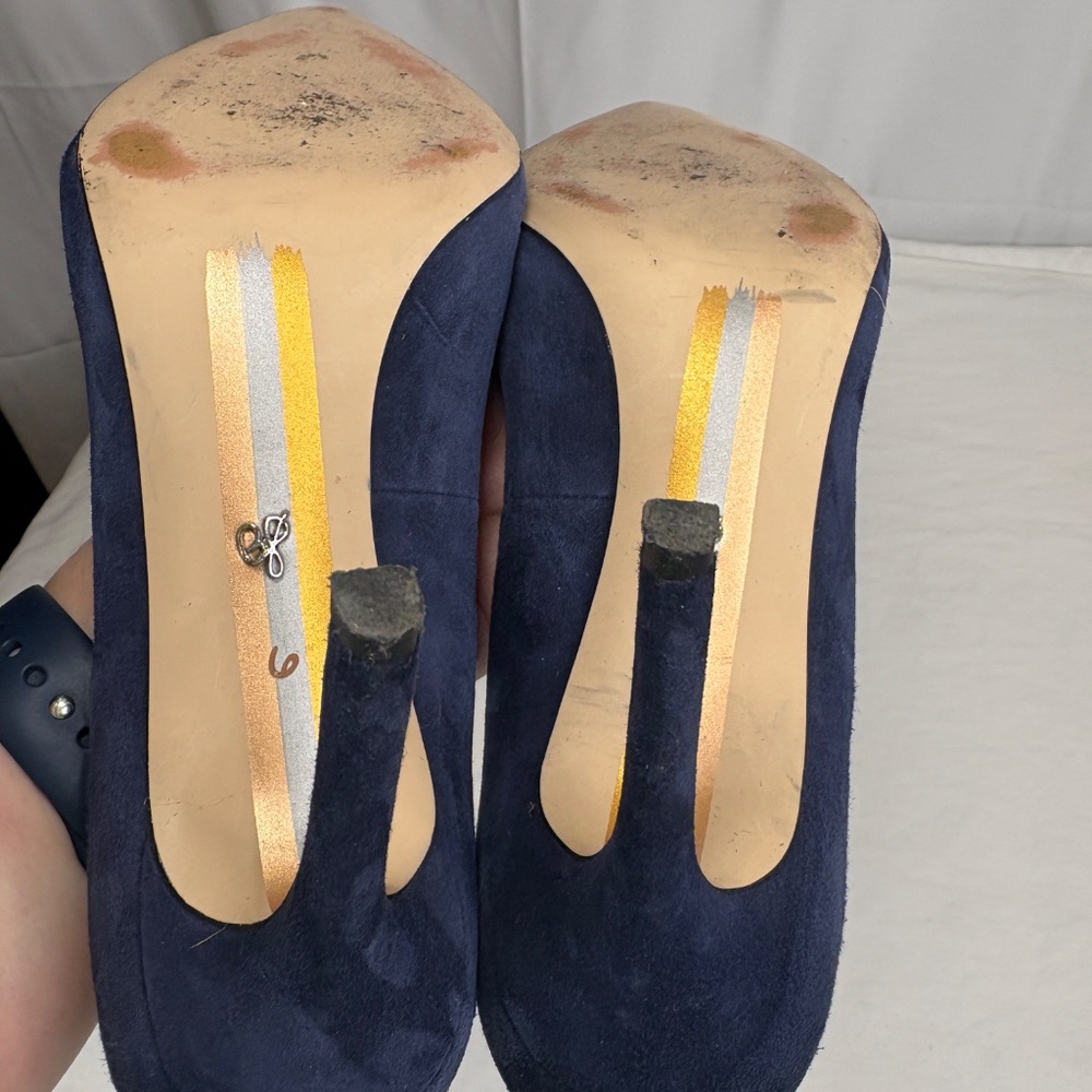 Sam Edelman Women's Hazel Pointed Toe High-Heel Pumps Shoes Suede Navy Size 6 - Picture 10 of 14